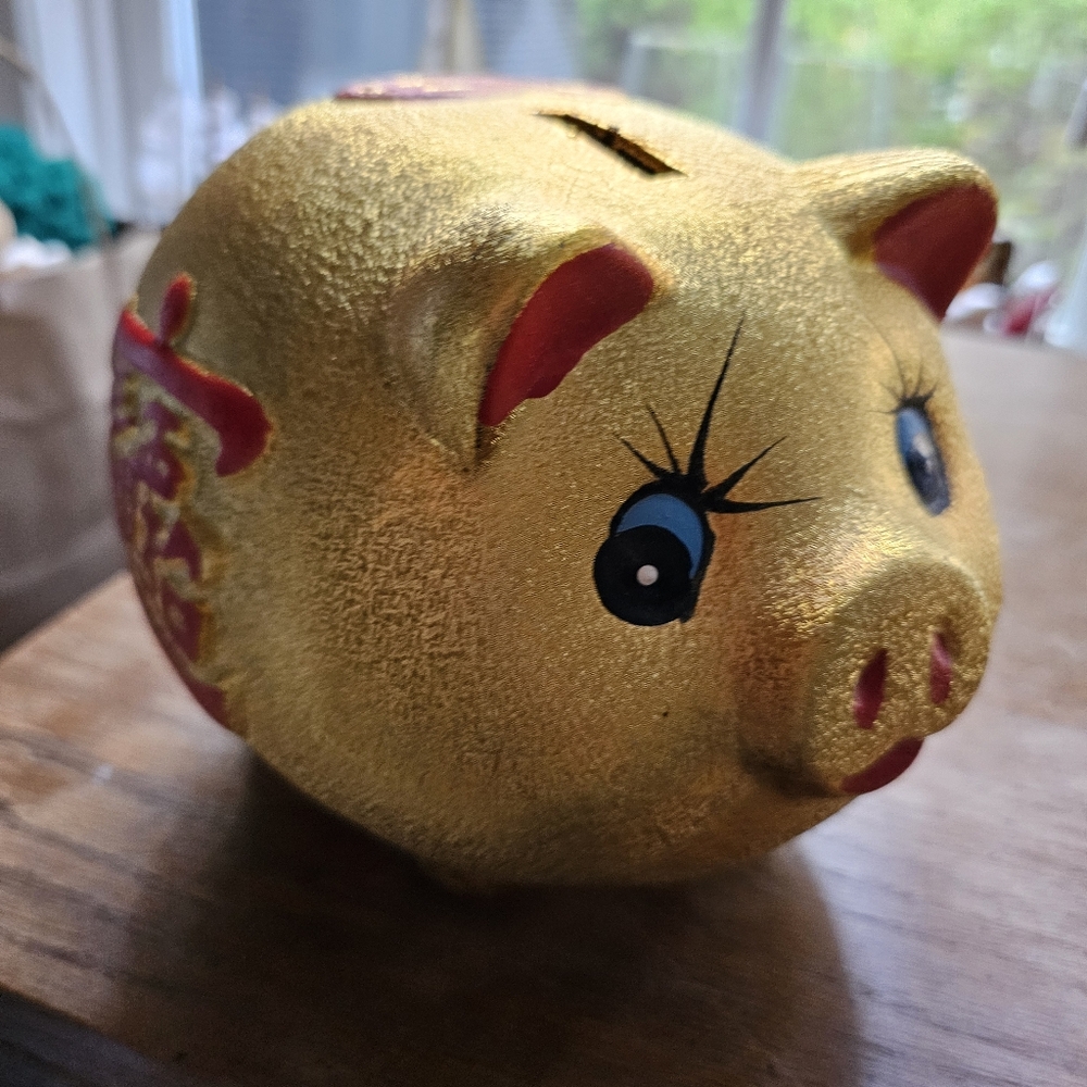 Gold Piggy Bank